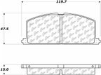 Centric 105.02420 Disc Brake Pad Set - Front - view 6