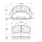 Centric 105.02890 Disc Brake Pad Set - Front - view 1