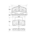 Centric 105.04590 Disc Brake Pad Set - Front - view 7