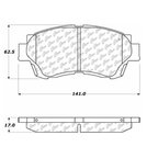 Centric 105.04760 Disc Brake Pad Set - Front - view 6