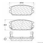 Centric 105.05320 Disc Brake Pad Set - Front or Rear - view 1