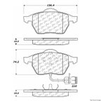 Centric 105.05550 Disc Brake Pad Set - Front - view 1