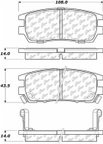 Centric 105.05670 Disc Brake Pad Set - Rear - view 6