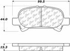 Centric 105.08281 Disc Brake Pad Set - Rear - view 6