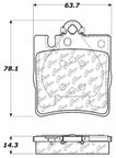 Centric 105.08760 Disc Brake Pad Set - Rear - view 6