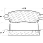 Centric 105.08830 Disc Brake Pad Set - Rear - view 7