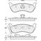 Centric 105.09641 Disc Brake Pad Set - Rear - view 6