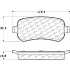 Centric 105.10210 Disc Brake Pad Set - Rear - view 7