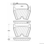 Centric 105.10290 Disc Brake Pad Set - Front - view 1
