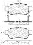 Centric 105.10880 Disc Brake Pad Set - Rear - view 6