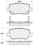 Centric 105.10900 Disc Brake Pad Set - Rear - view 6