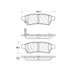 Centric 105.11000 Disc Brake Pad Set - Rear - view 8