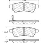 Centric 105.11000 Disc Brake Pad Set - Rear - view 7