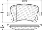 Centric 105.11081 Disc Brake Pad Set - Rear - view 6