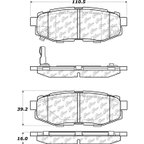 Centric 105.11240 Disc Brake Pad Set - Rear - view 7