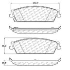 Centric 105.11940 Disc Brake Pad Set - Rear - view 6