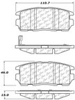 Centric 105.12750 Disc Brake Pad Set - Rear - view 6