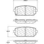 Centric 105.12960 Disc Brake Pad Set - Rear - view 7