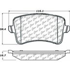 Centric 105.13861 Disc Brake Pad Set - Rear - view 7