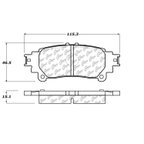 Centric 105.13910 Disc Brake Pad Set - Rear - view 6