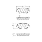 Centric 105.14450 Disc Brake Pad Set - Rear - view 8