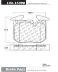Centric 105.16090 Disc Brake Pad Set - Front - view 1