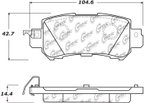 Centric 105.16240 Disc Brake Pad Set - Rear - view 5