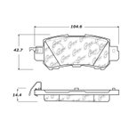 Centric 105.16240 Disc Brake Pad Set - Rear - view 6