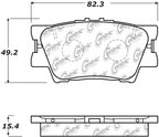 Centric 105.16320 Disc Brake Pad Set - Rear - view 6