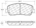 Centric 105.16401 Disc Brake Pad Set - Front - view 4