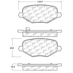 Centric 105.17190 Disc Brake Pad Set - Rear - view 7