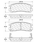 Centric 106.03830 Disc Brake Pad Set - Rear - view 5
