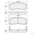 Centric 106.03830 Disc Brake Pad Set - Rear - view 1