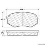 Centric 106.04330 Disc Brake Pad Set - Front - view 1