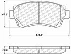 Centric 106.04761 Disc Brake Pad Set - Front - view 5