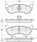 Centric 106.06900 Disc Brake Pad Set - Rear - view 6