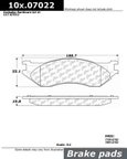 Centric 106.07022 Disc Brake Pad Set - Front - view 1