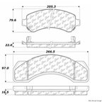 Centric 106.07170 Disc Brake Pad Set - Front or Rear - view 1
