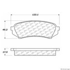 Centric 106.07730 Disc Brake Pad Set - Rear - view 1