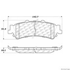 Centric 106.07920 Disc Brake Pad Set - Rear - view 1