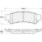 Centric 106.07921 Disc Brake Pad Set - Rear - view 7
