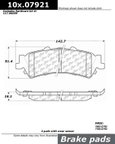 Centric 106.07921 Disc Brake Pad Set - Rear - view 1