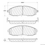 Centric 106.08300 Disc Brake Pad Set - Front - view 1