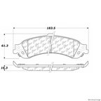 Centric 106.08340 Disc Brake Pad Set - Rear - view 1