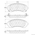 Centric 106.08440 Disc Brake Pad Set - Front - view 1