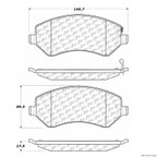 Centric 106.08560 Disc Brake Pad Set - Front - view 1