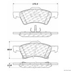 Centric 106.08570 Disc Brake Pad Set - Front - view 1