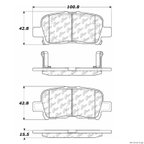 Centric 106.08650 Disc Brake Pad Set - Rear - view 1