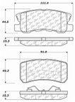 Centric 106.08680 Disc Brake Pad Set - Rear - view 5