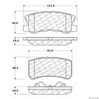 Centric 106.08680 Disc Brake Pad Set - Rear - view 1